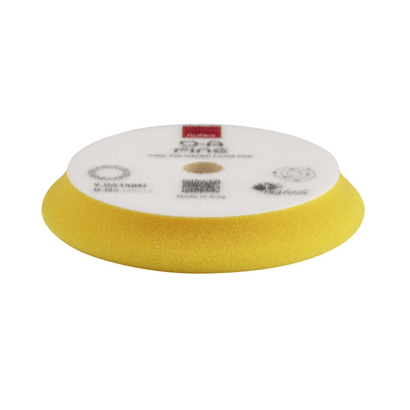 RUPES Orbital Foam Polishing pad for Car Sanding, Polishing & Waxing, Dual Action Polisher Pad, Car Cleaning Supplies for Compounding(Yellow, 130/150mm, Single Pad, Fine) - Image 1